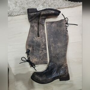 BED STU Manchester II Size 8.5 Distressed Tall LEATHER Cobbler Series Boots